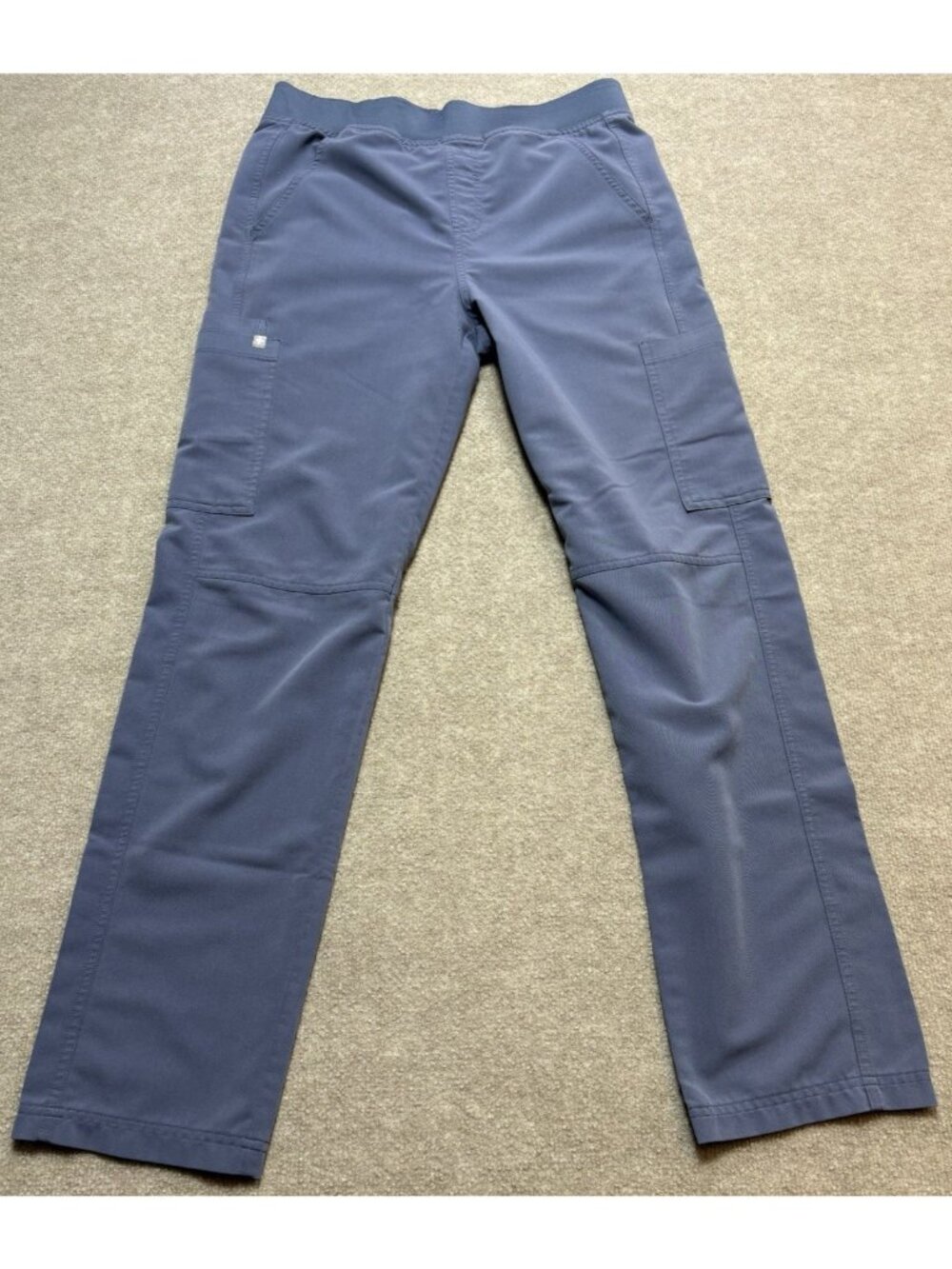 Figs Scrub Men's Pants Blue Medium Drawstring Waist + Pockets Technical GUC